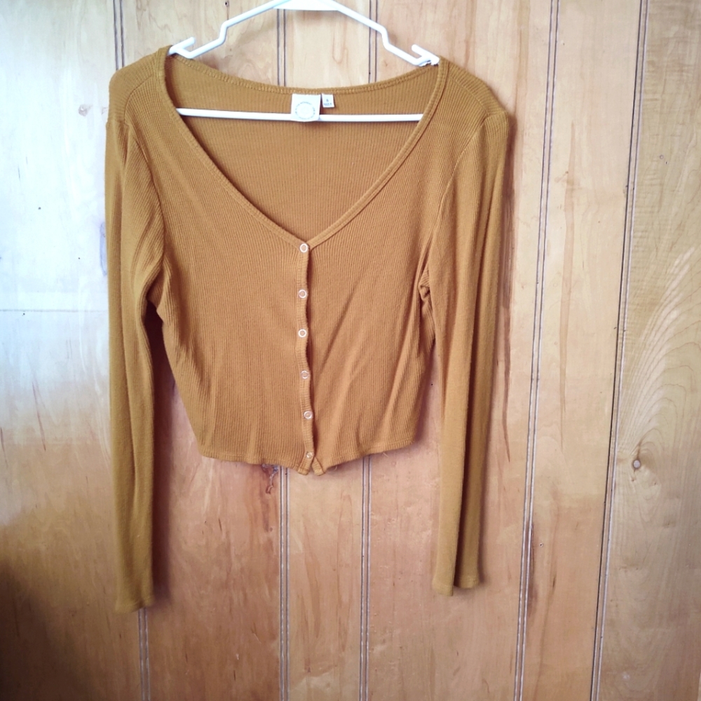 Live in the Moment crop button  cardigan  long Sleeves size S